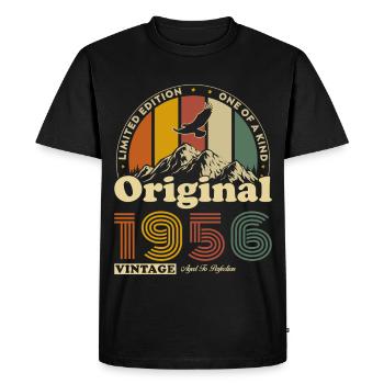 1956 Vintage Rétro Cadeau D'anniversaire - T-shirt Premium bio Homme - noir - Devant - Nico (187cm)