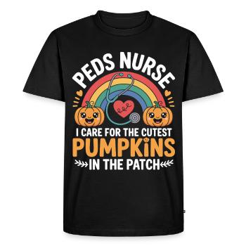 Héroïne de Pumpkin Care dans Patch - T-shirt Premium bio Homme - noir - Devant - Nico (187cm)