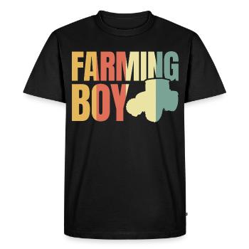 Farmer's son - Men's Premium Organic T-Shirt - black - Front - Nico (187cm)