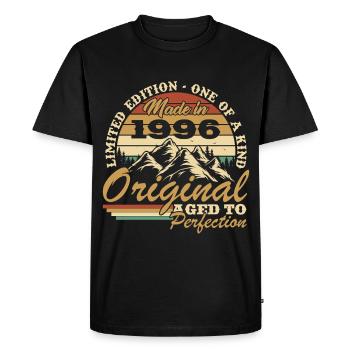 1996 Vintage Retro Birthday Gift - Men's Premium Organic T-Shirt - black - Front - Nico (187cm)