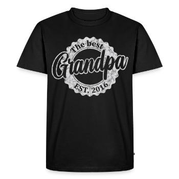 Le meilleur grand-père depuis 2016 - T-shirt Premium bio Homme - noir - Devant - Nico (187cm)
