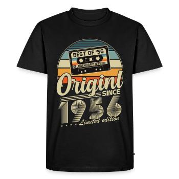 Original 1956 Vintage Vintage Anniversaire Rétro - T-shirt Premium bio Homme - noir - Devant - Nico (187cm)