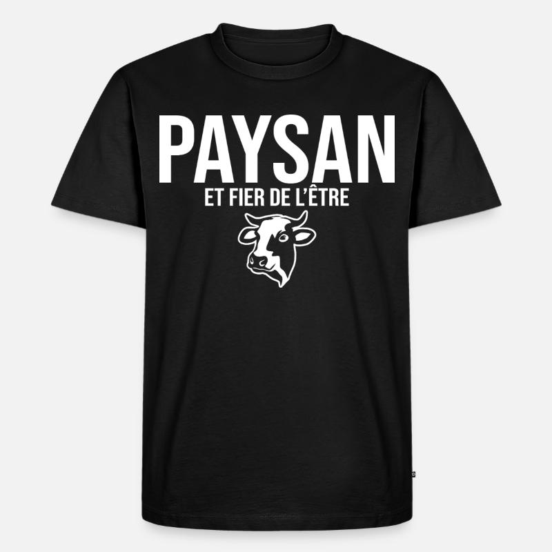 Bauer und stolz darauf - Männer Premium Bio T-Shirt - Schwarz
