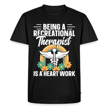 Thérapeute thérapeutique indispensable RT Recreational - T-shirt Premium bio Homme - noir - Devant - Nico (187cm)