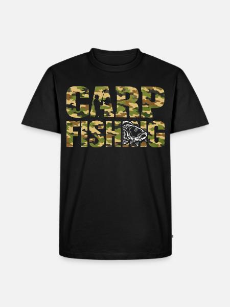Carp Fishing Karpfenangeln Camouflage Style - Men's Premium Organic T-Shirt - black