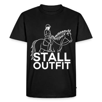 Équipe d’écurie de cavalier à cheval - T-shirt Premium bio Homme - noir - Devant - Nico (187cm)