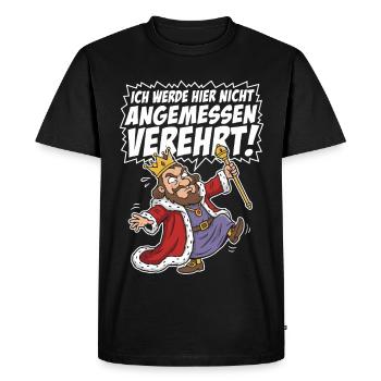 Le Joyeux Roi Inapproprié - T-shirt Premium bio Homme - noir - Devant - Nico (187cm)