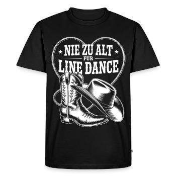 On n’est jamais trop vieux pour la danse en ligne - T-shirt Premium bio Homme - noir - Devant - Nico (187cm)