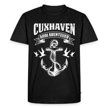 Vacances en mer du Nord Aventure AHOI Fun - T-shirt Premium bio Homme - noir - Devant - Nico (187cm)