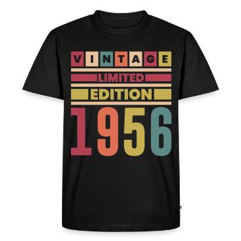 Anniversaire 1956 Vintage Limited Edition Rétro  - T-shirt Premium bio Homme - noir - Devant - Nico (187cm)