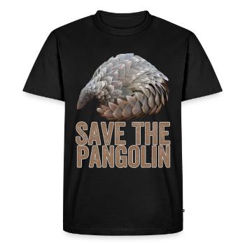 Sauver le Pangolin - T-shirt Premium bio Homme - noir - Devant - Nico (187cm)