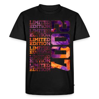 19E ANNIVERSAIRE ÉDITION LIMITÉE 2007 - T-shirt Premium bio Homme - noir - Devant - Nico (187cm)