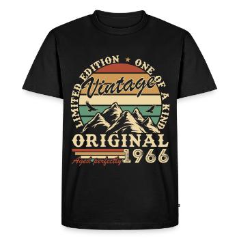 1966 Vintage Rétro Cadeau D'anniversaire - T-shirt Premium bio Homme - noir - Devant - Nico (187cm)