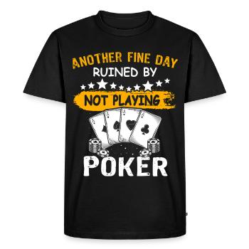 Poker Poker Players - Men's Premium Organic T-Shirt - black - Front - Nico (187cm)