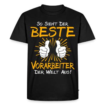 Foreman Gift Idea - Men's Premium Organic T-Shirt - black - Front - Nico (187cm)