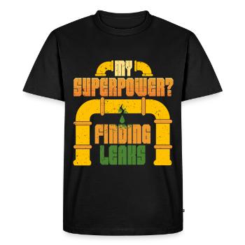 Pipelayer Pipeline Builder Finding Leaks - Men's Premium Organic T-Shirt - black - Front - Nico (187cm)