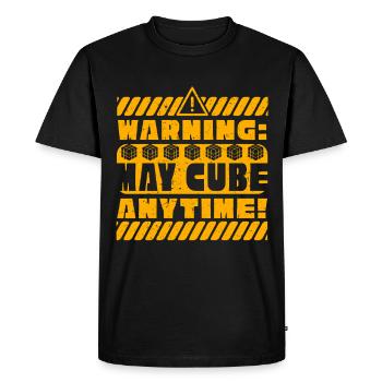 Alerte de speedcubing Speed Cube : peut être utilisée à tout moment - T-shirt Premium bio Homme - noir - Devant - Nico (187cm)