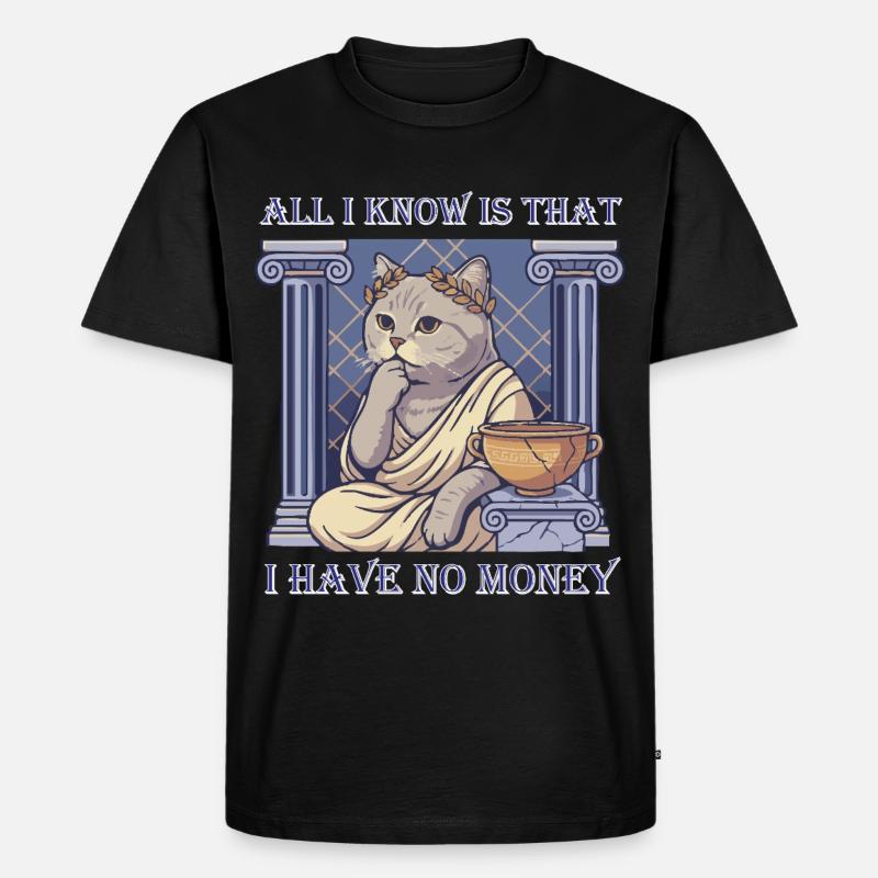 kein Geld - Männer Premium Bio T-Shirt - Schwarz