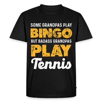 Grand-père Dur à cuire Tennis - T-shirt Premium bio Homme - noir - Devant - Nico (187cm)