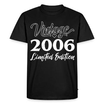 Vintage 2006 Limited Edition Anniversaire Cadeau - T-shirt Premium bio Homme - noir - Devant - Nico (187cm)