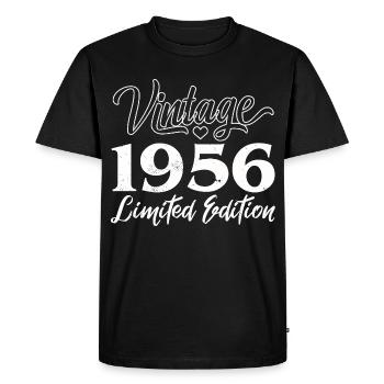 Vintage 1956 Limited Edition Anniversaire Cadeau - T-shirt Premium bio Homme - noir - Devant - Nico (187cm)