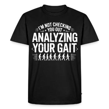 I'll analyze your gait - Men's Premium Organic T-Shirt - black - Front - Nico (187cm)