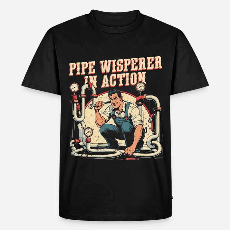 Pipe Layer Pipe Builder Pipe Whisperer - T-shirt Premium bio Homme - noir