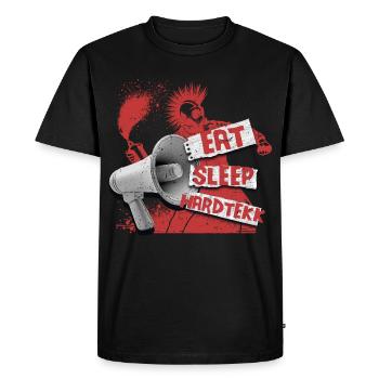 Hardtekk Tekke Allemagne de l’Est - T-shirt Premium bio Homme - noir - Devant - Nico (187cm)