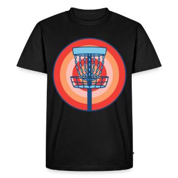 Disc Golf Basket Scène rétro du disc golf volant - T-shirt Premium bio Homme - noir - Devant - Nico (187cm)