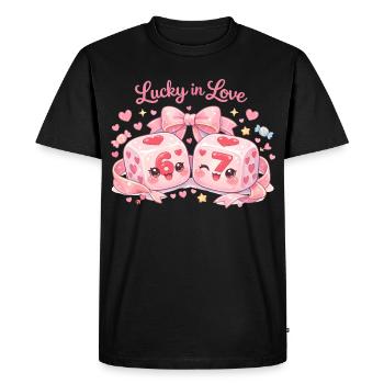 Le mème de la Saint-Valentin 67 Six Seven Drôle - T-shirt Premium bio Homme - noir - Devant - Nico (187cm)