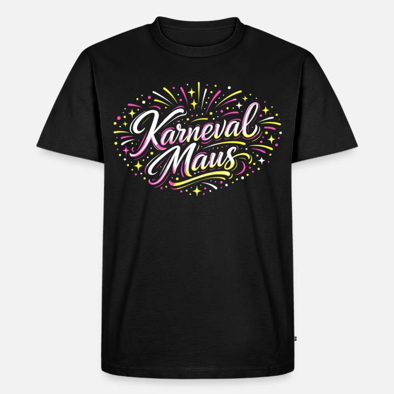Kölner Karnevalsmaus Alaaf Lustig Fasching Geschen - Männer Premium Bio T-Shirt - Schwarz