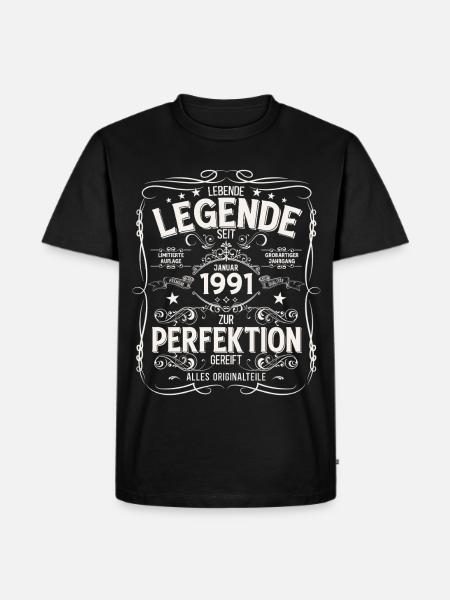 35th Birthday Legend January 1991 - Men's Premium Organic T-Shirt - black