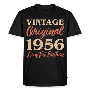 Vintage Original 1956 Limited Edition Anniversaire - T-shirt Premium bio Homme - noir - Devant - Nico (187cm)