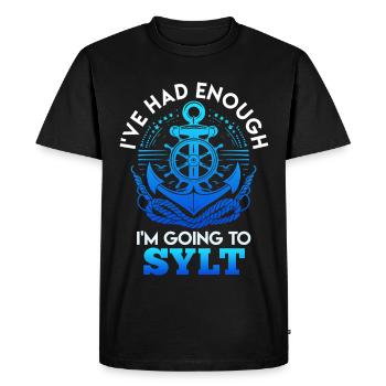 J’EN AI ASSEZ, JE VAIS À SYLT - T-shirt Premium bio Homme - noir - Devant - Nico (187cm)