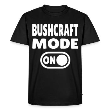 Bushcraft Mode ON – Turn on forest life - Men's Premium Organic T-Shirt - black - Front - Nico (187cm)