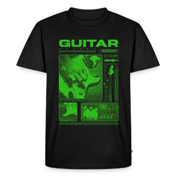 Guitariste Guitariste Rock Musicien streetwear - T-shirt Premium bio Homme - noir - Devant - Nico (187cm)