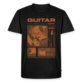 Guitariste Guitariste Rock Musicien streetwear - T-shirt Premium bio Homme - noir - Devant - Nico (187cm)
