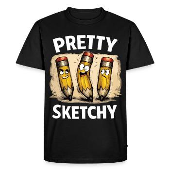 Crayons assez louches Plutôt louches - T-shirt Premium bio Homme - noir - Devant - Nico (187cm)