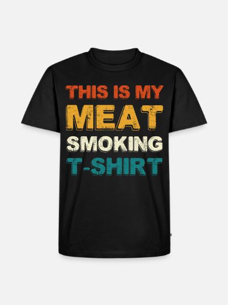 Meat Smoking T‑Shirt – Grillfreund - Männer Premium Bio T-Shirt - Schwarz