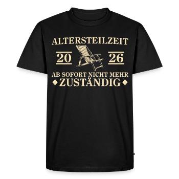 Partial retirement 2026 No longer responsible Early retirement - Men's Premium Organic T-Shirt - black - Front - Nico (187cm)