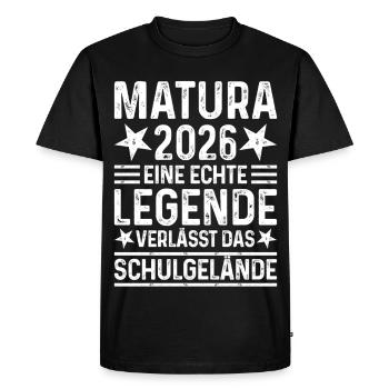 Matura 2026 : Une légende quitte l’enceinte de l’école - T-shirt Premium bio Homme - noir - Devant - Nico (187cm)