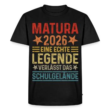 Matura 2026 : Une légende quitte l’enceinte de l’école - T-shirt Premium bio Homme - noir - Devant - Nico (187cm)