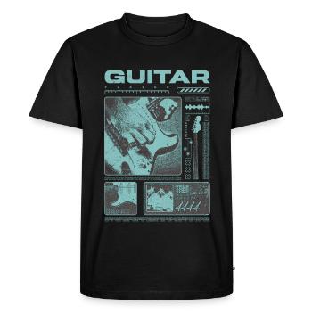 Guitariste Guitariste Rock Musicien streetwear - T-shirt Premium bio Homme - noir - Devant - Nico (187cm)