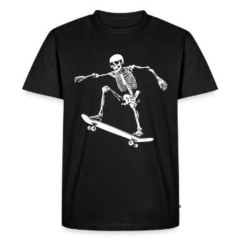 Skateboard Skateboard Skather Drôle - T-shirt Premium bio Homme - noir - Devant - Nico (187cm)