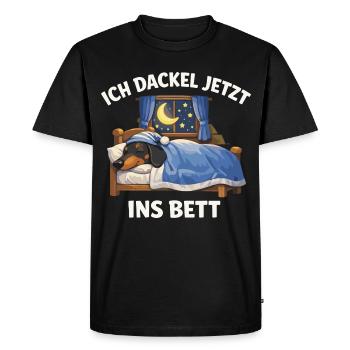 Teckel officiel Noir, je vais maintenant à la - T-shirt Premium bio Homme - noir - Devant - Nico (187cm)