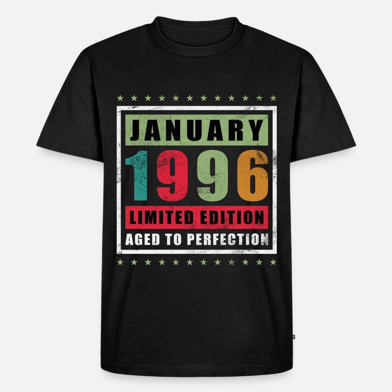 Januar 1996 Limitierte Edition - Männer Premium Bio T-Shirt - Schwarz