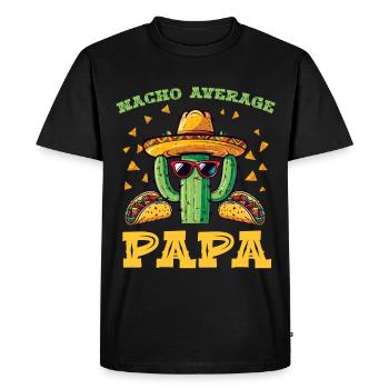Cactus Papa Fiesta - T-shirt Premium bio Homme - noir - Devant - Nico (187cm)