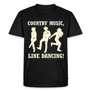 Silhouettes de danse country en ligne - T-shirt Premium bio Homme - noir - Devant - Nico (187cm)
