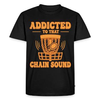Addict To That Chain Sound Drôle de Disc Golf - T-shirt Premium bio Homme - noir - Devant - Nico (187cm)