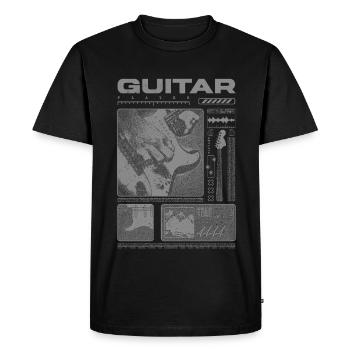 Guitariste Guitariste Rock Musicien streetwear - T-shirt Premium bio Homme - noir - Devant - Nico (187cm)